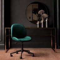 cosmoliving astor office task chair: luxuriously elegant in emerald green velvet logo