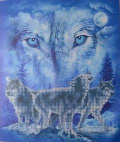 img 2 attached to 🐺 5D Diamond Painting Kit - Wolf Family | DIY Round Partial Drill Embroidery Cross Stitch Arts Craft Canvas for Home Wall Decor | Ideal for Adults and Kids