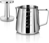 ☕ premium stainless steel frothing pitcher and tamper combo set with commercial grade durability - perfect for baristas and coffee enthusiasts logo