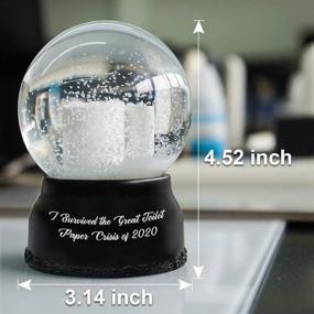 img 3 attached to 🧻 2021 Hilarious Toilet Paper Snow Globe | I Survived The Great Toilet Paper Crisis of 2020 | Cute Crystal Clear Glass Snow Globe | Creative Quarantine Gift | Christmas Stocking Stuffer