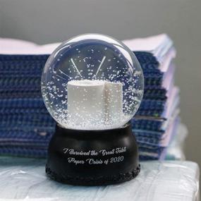 img 1 attached to 🧻 2021 Hilarious Toilet Paper Snow Globe | I Survived The Great Toilet Paper Crisis of 2020 | Cute Crystal Clear Glass Snow Globe | Creative Quarantine Gift | Christmas Stocking Stuffer