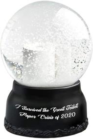 img 4 attached to 🧻 2021 Hilarious Toilet Paper Snow Globe | I Survived The Great Toilet Paper Crisis of 2020 | Cute Crystal Clear Glass Snow Globe | Creative Quarantine Gift | Christmas Stocking Stuffer