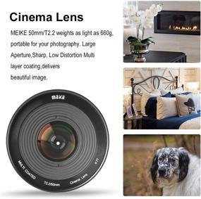 img 1 attached to 📷 MEKE 50mm T2.2 Micro Four Thirds Cine Lens: Large Aperture, Manual Focus, 4K Compatibility with Olympus, Panasonic Lumix, BMPCC 4K, and Zcam E2 Cameras