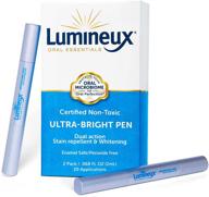 💎 lumineux ultra-bright teeth whitening pen - 2-pack - dual action stain repellent and whitener - dentist-formulated, certified non-toxic - travel-friendly, easy-to-use, enamel-safe solution logo