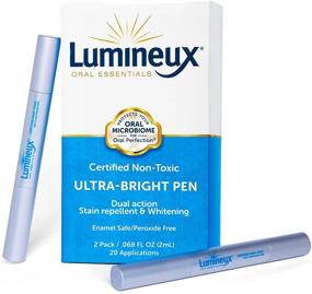 img 4 attached to 💎 Lumineux Ultra-Bright Teeth Whitening Pen - 2-Pack - Dual Action Stain Repellent and Whitener - Dentist-Formulated, Certified Non-Toxic - Travel-Friendly, Easy-to-Use, Enamel-Safe Solution