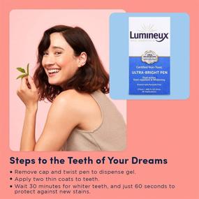 img 1 attached to 💎 Lumineux Ultra-Bright Teeth Whitening Pen - 2-Pack - Dual Action Stain Repellent and Whitener - Dentist-Formulated, Certified Non-Toxic - Travel-Friendly, Easy-to-Use, Enamel-Safe Solution