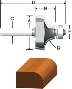 img 1 attached to 🔥 Высококачественный фрезерный нож Vermont American 23136 Carbide Roundover: высокая производительность и точность.