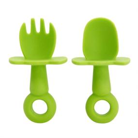img 4 attached to Toddler Utensils Self Feeding Silicone Training Kids' Home Store