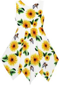 img 2 attached to Adorable Sunflower Butterfly Necklace: Brighten up Girls' Clothing and Dresses with Yellow accents