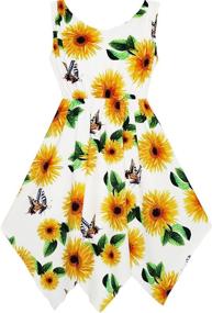 img 3 attached to Adorable Sunflower Butterfly Necklace: Brighten up Girls' Clothing and Dresses with Yellow accents