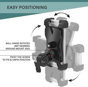 img 2 attached to 🚲 Artix Bicycle Mount Phone Holder: 360 Rotation, Universal Clamp for iPhone/Android/Samsung/Nexus