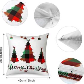 img 3 attached to 🎅 Festive Christmas Throw Pillow Covers: Decorative Cushion Covers for Holiday Home Décor