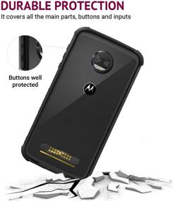 img 1 attached to 📱 CaseWe – Motorola Moto Z2 Force TPU Bumper Case Cover | Moto Mods Compatible | All Black Matte Finish