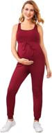 stylish sleeveless maternity jumpsuit with drawstring waist - makemechic overall jumpsuits for women logo