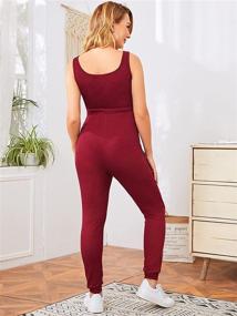 img 3 attached to Stylish Sleeveless Maternity Jumpsuit with Drawstring Waist - MakeMeChic Overall Jumpsuits for Women