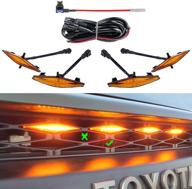 🚦 auxlight 4pcs led front grille raptor lights with fuse for toyota 4runner 2014-2021 trd pro, sr5, trd off-road, limited, tro pro (amber) logo