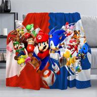 🛏️ soft cozy flannel kids cartoon throw blanket - warm blanket for sofa, office, traveling, camping & home logo