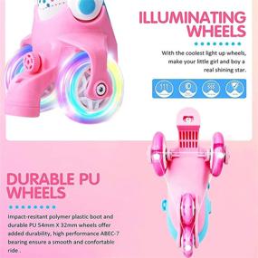 img 1 attached to 🛼 Adjustable Kids Roller Skates - PowerRider Girls & Boys Beginner Inline Skates with Flashing LED Lights Up Wheels - Pink Roller Blades for Kids - Ideal Birthday Gifts