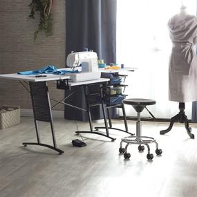 img 1 attached to 💺 Versatile and Chic: Studio Designs Studio Stool in Black with Chrome 13177