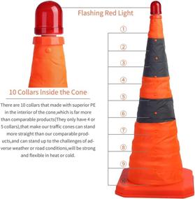 img 2 attached to Boost Safety with Sunnyglade Collapsible Reflective Traffic Purpose Occupational Health & Safety Products