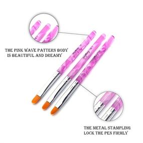 img 2 attached to 💅 XINYMANY Nail Art Brush Set: 7Pcs Gel Nail Brushes for Salon & Home Use