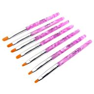 💅 xinymany nail art brush set: 7pcs gel nail brushes for salon & home use logo