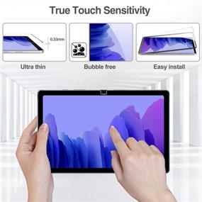 img 1 attached to Ultimate Protection: TiKeDa 3 Pack Screen Protector for Samsung Galaxy Tab A7 - 9H Hardness Tempered Glass, Anti-Scratch, High Definition, Bubble-Free Installation