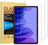 ultimate protection: tikeda 3 pack screen protector for samsung galaxy tab a7 - 9h hardness tempered glass, anti-scratch, high definition, bubble-free installation logo