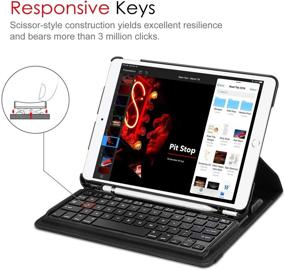 img 1 attached to Fintie 360 Degree Rotating Keyboard Case for iPad Air 10.5" (3rd Gen) 2019 / iPad Pro 10.5" 2017 - Smart Stand Cover with Pencil Holder, Bluetooth Keyboard, and Wireless Connectivity (Black)