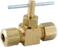 🔐 high-performance anderson metals brass needle valve, 1/4-inch x 1/4-inch - reliable straight design logo