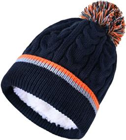 img 4 attached to 🧢 Accsa Winter Beanie: Knitted Children Boys' Hats & Caps - Warm and Stylish Accessories