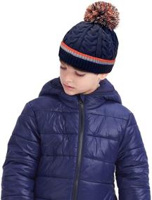 img 2 attached to 🧢 Accsa Winter Beanie: Knitted Children Boys' Hats & Caps - Warm and Stylish Accessories