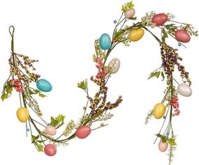 img 4 attached to 🐰 Colorful Easter Eggs Garland: National Tree's 59" Multi-Designed Decoration