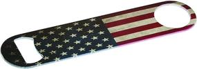 img 1 attached to 🍺 Powder Coated Steel Bottle Opener: Vintage American Flag Design