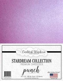 img 2 attached to 📄 Punch Purple Stardream Metallic Cardstock Paper: High-Quality 8.5 X 11 Inch, 105 lb. / 284 GSM Cover - 25 Sheets from Cardstock Warehouse