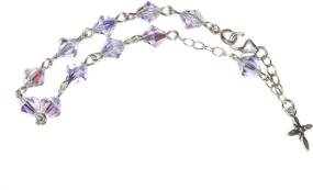 img 2 attached to Exquisite Girls Rosary Bracelet: Crafted with Central European Crystals & Glass for Special Occasions & Thoughtful Gifting