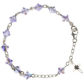 img 3 attached to Exquisite Girls Rosary Bracelet: Crafted with Central European Crystals & Glass for Special Occasions & Thoughtful Gifting