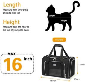 img 2 attached to SERCOVE Soft Pet Carrier - ideal for transporting small and medium-sized cats, dogs, rabbits, and birds. Foldable and breathable design.