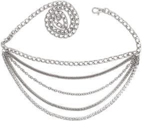 img 3 attached to Womens Premium Multi Chain Silver