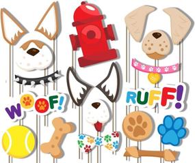 img 1 attached to Birthday Galore Puppy Dog Photo Booth Props Kit - 20 Pack Fully Assembled Party Camera Props: Pawsome Fun for Your Birthday Celebration