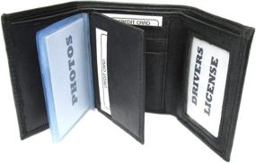 img 4 attached to Classic Trifold Black Leather Wallet