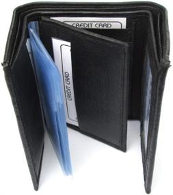 img 2 attached to Classic Trifold Black Leather Wallet