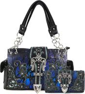 justin west camouflage rhinestone crossbody logo