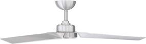 img 2 attached to 52in Brushed Aluminum Roboto 3-Blade Smart Ceiling Fan for Indoor and Outdoor Use with Remote Control