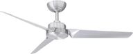 52in brushed aluminum roboto 3-blade smart ceiling fan for indoor and outdoor use with remote control логотип