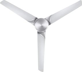 img 1 attached to 52in Brushed Aluminum Roboto 3-Blade Smart Ceiling Fan for Indoor and Outdoor Use with Remote Control