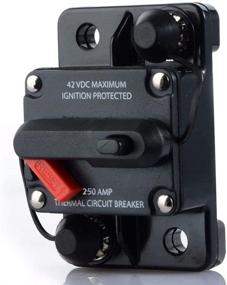 img 2 attached to 🔌 ANJOSHI 250A Circuit Breaker 30A-250Amp with Manual Reset - Inline Stereo Audio Panel Mounting Replacement Fuse for Overload Protection, Waterproof