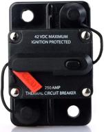 🔌 anjoshi 250a circuit breaker 30a-250amp with manual reset - inline stereo audio panel mounting replacement fuse for overload protection, waterproof logo