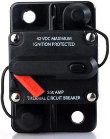 img 4 attached to 🔌 ANJOSHI 250A Circuit Breaker 30A-250Amp with Manual Reset - Inline Stereo Audio Panel Mounting Replacement Fuse for Overload Protection, Waterproof