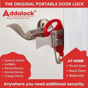 img 1 attached to Set of 2 Addalock Portable Door Locks: Enhance Travel Safety, AirBNB Security, and School Lockdown Measures